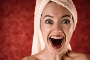 woman laughing