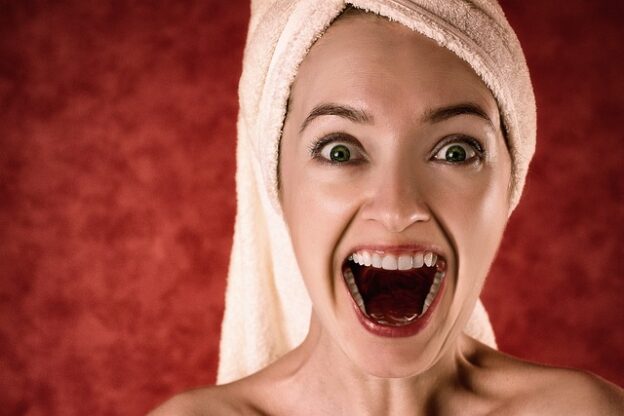 woman laughing