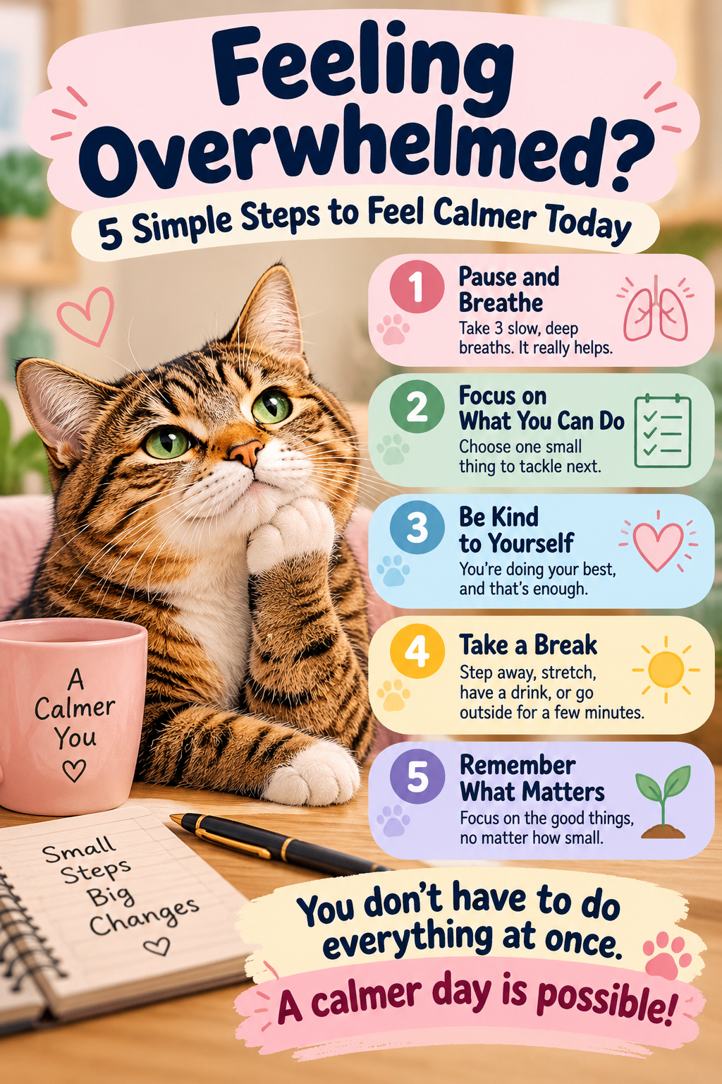 Feeling Overwhelmed by Everything You Need to Do? 10 Small Steps That Help