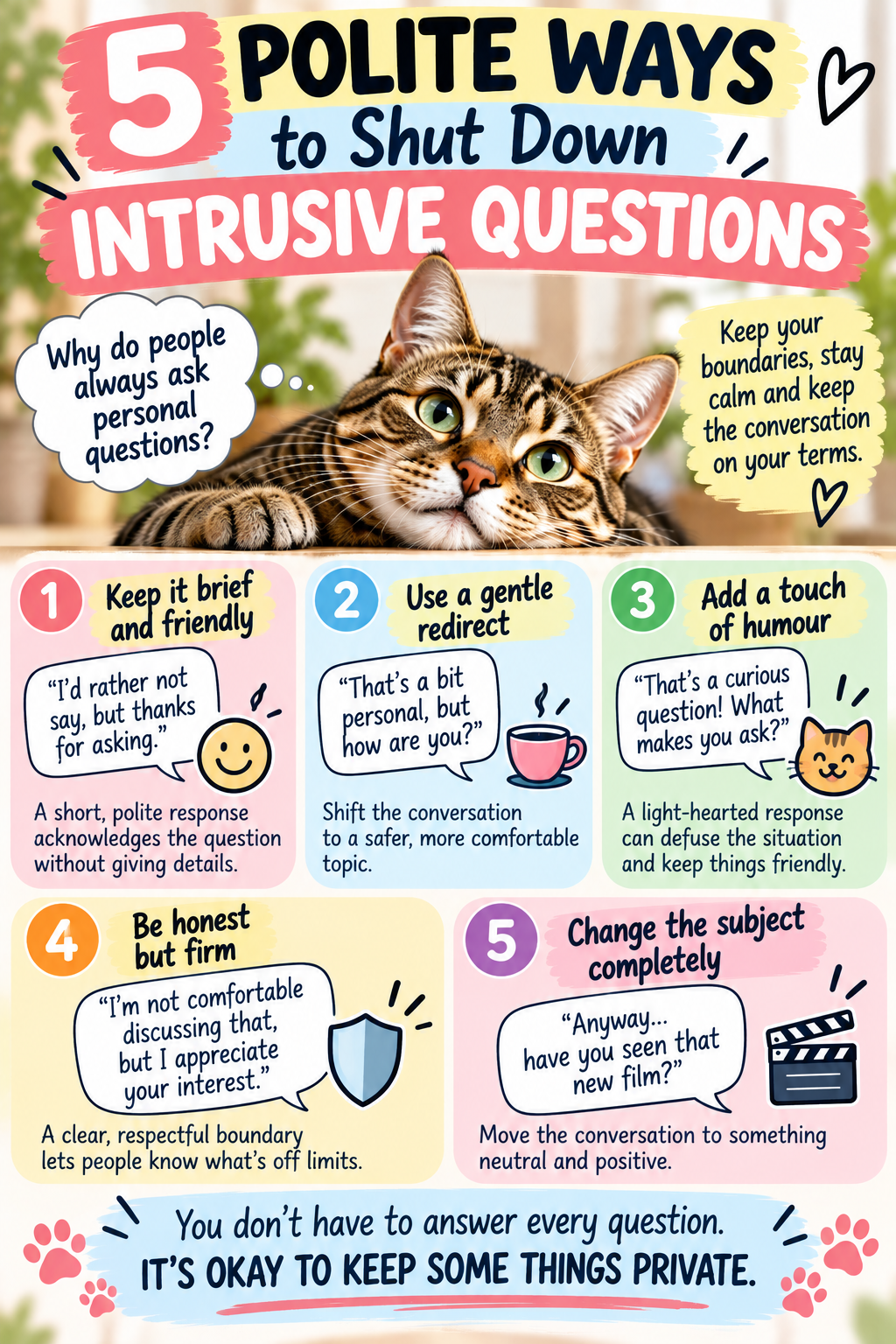 How to Respond to Intrusive Questions Politely: 15 Ready-to-Use Replies