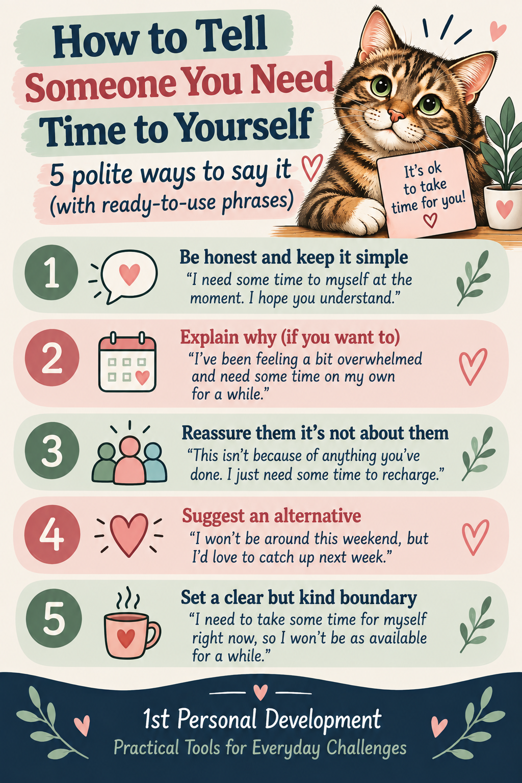 How to Tell Someone You Need Time to Yourself: 12 Polite Ways