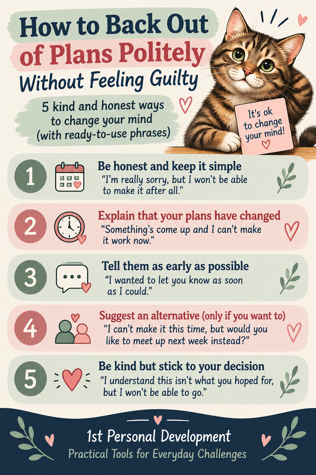 How to Back Out of Plans Politely: 12 Messages That Work